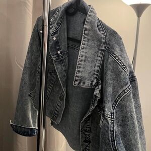 Denim crop top - size large